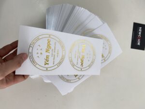 Tem yến sào ép kim vàng - In Cao Minh - Công Ty TNHH Thiết Kế In ấn Cao Minh
